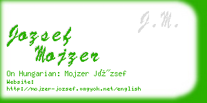 jozsef mojzer business card